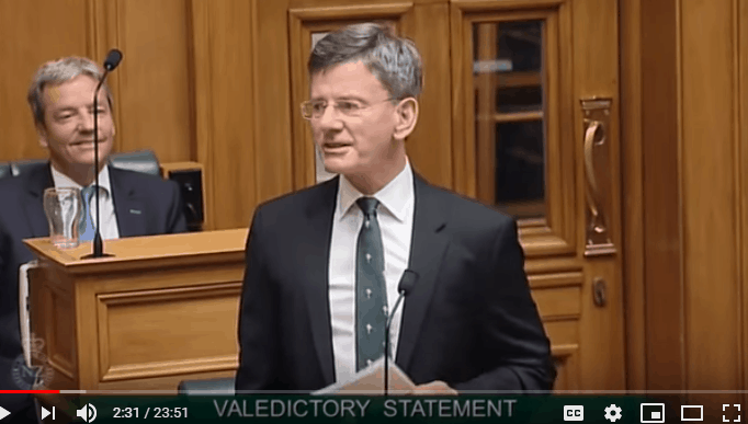 Chris Finlayson's Parliamentary Farewell