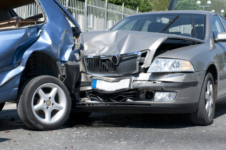 Two cars crashed