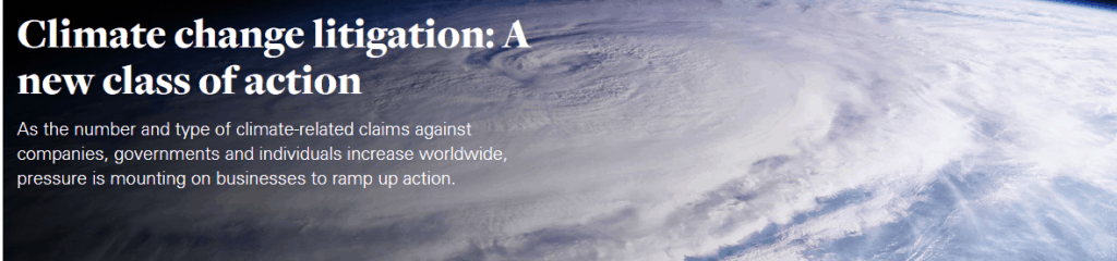 The Growth of 'Climate Change Litigation' 2