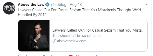 'Casual Sexism' Not Good Enough - The Law Society 'Cocktail' Invitation 'Casual Sexism' Not Good Enough - The Law Society 'Cocktail' Invitation