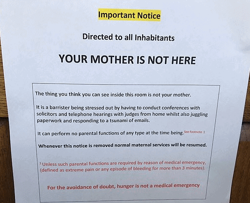 The Barrister Who Set The Template To Warn Off The Kids When Working From Home 4 The Barrister Who Set The Template To Warn Off The Kids When Working From Home 4