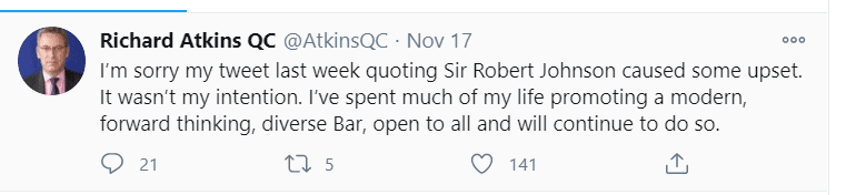 atkins tweet re barristers