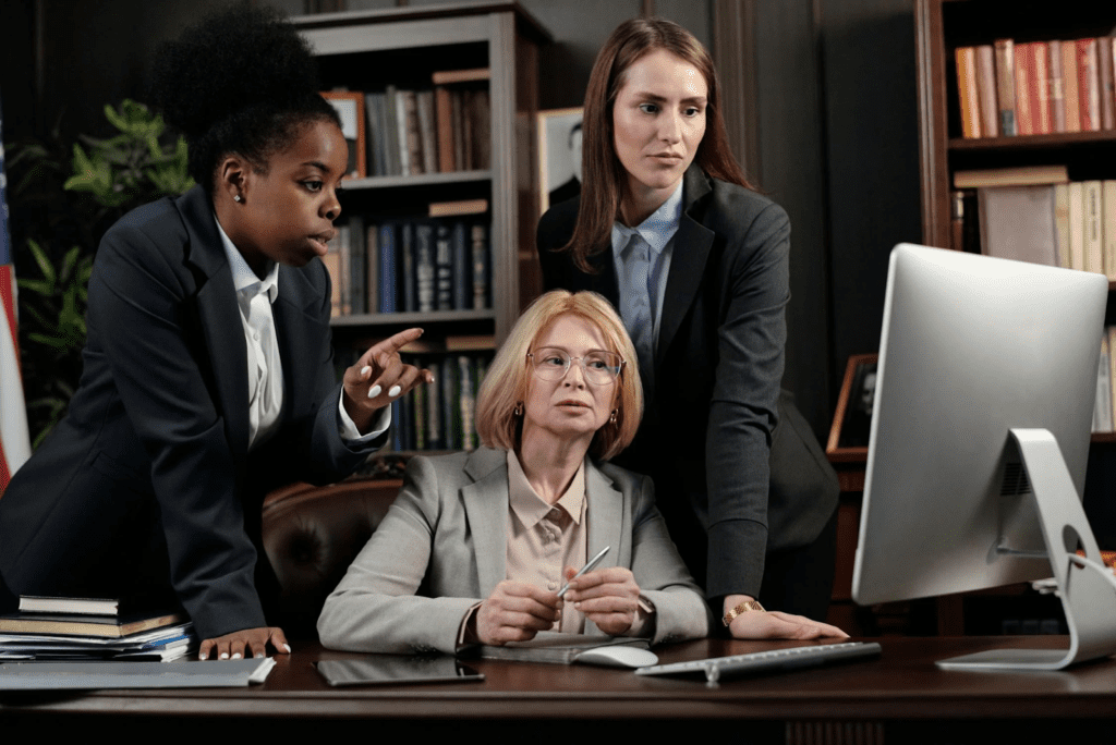 Lawyers Watching Computer