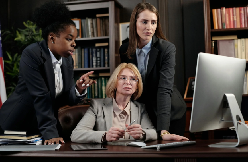 Lawyers Watching Computer