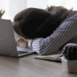 Exhausted worker