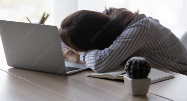 Exhausted worker