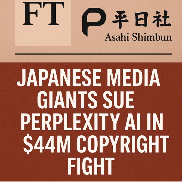 Perplexity AI sued by Nikkei and Asahi Shimbun over copyright infringement claims — $44m at stake.