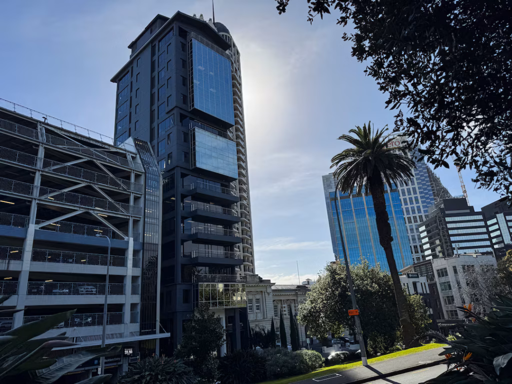 The building with Maritime Mutual Insurance Association's office in central Auckland. New Zealand's financial crimes police searched the premises on October 16. REUTERS/Lucy Craymer