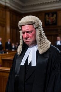 Redfaced lawyer