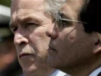 President George W. Bush on Monday accused Democrats in Congress who are seeking no-confidence votes on Attorney General Alberto Gonzales of engaging in "pure political theater."