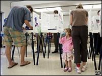 Americans turned out in force yesterday to vote in a bitterly fought election to decide who will control Congress for the last two years of the Bush era, but the poll was marred by technical glitches and accusations of fraud.